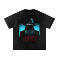 No Light Without Darkness (Snow Washed Oversized Cotton T-Shirt)