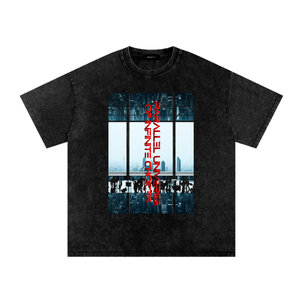 Parallel Universe (Snow Washed Oversized Cotton T-Shirt)