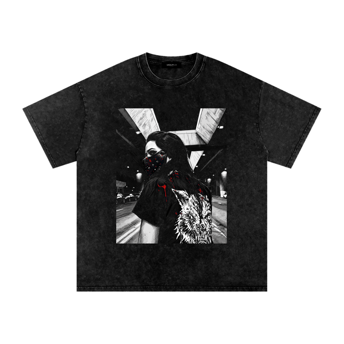 On the Hunt (Snow Washed Oversized Cotton T-Shirt)