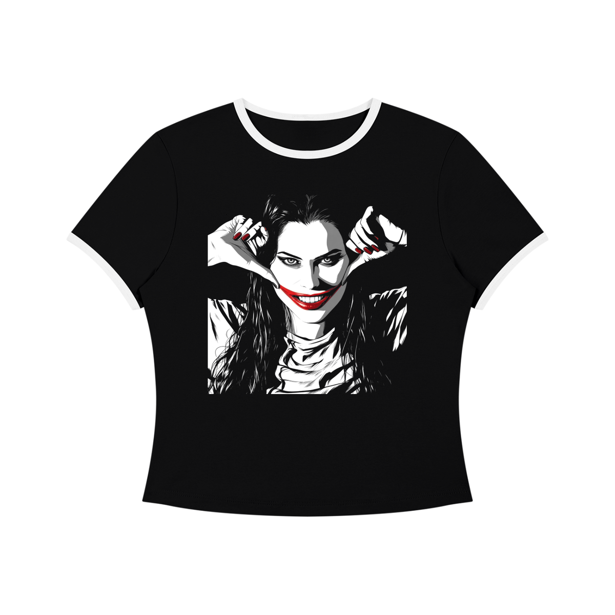 Joker's Daughter (Women’s Color Block Crop T-Shirt)
